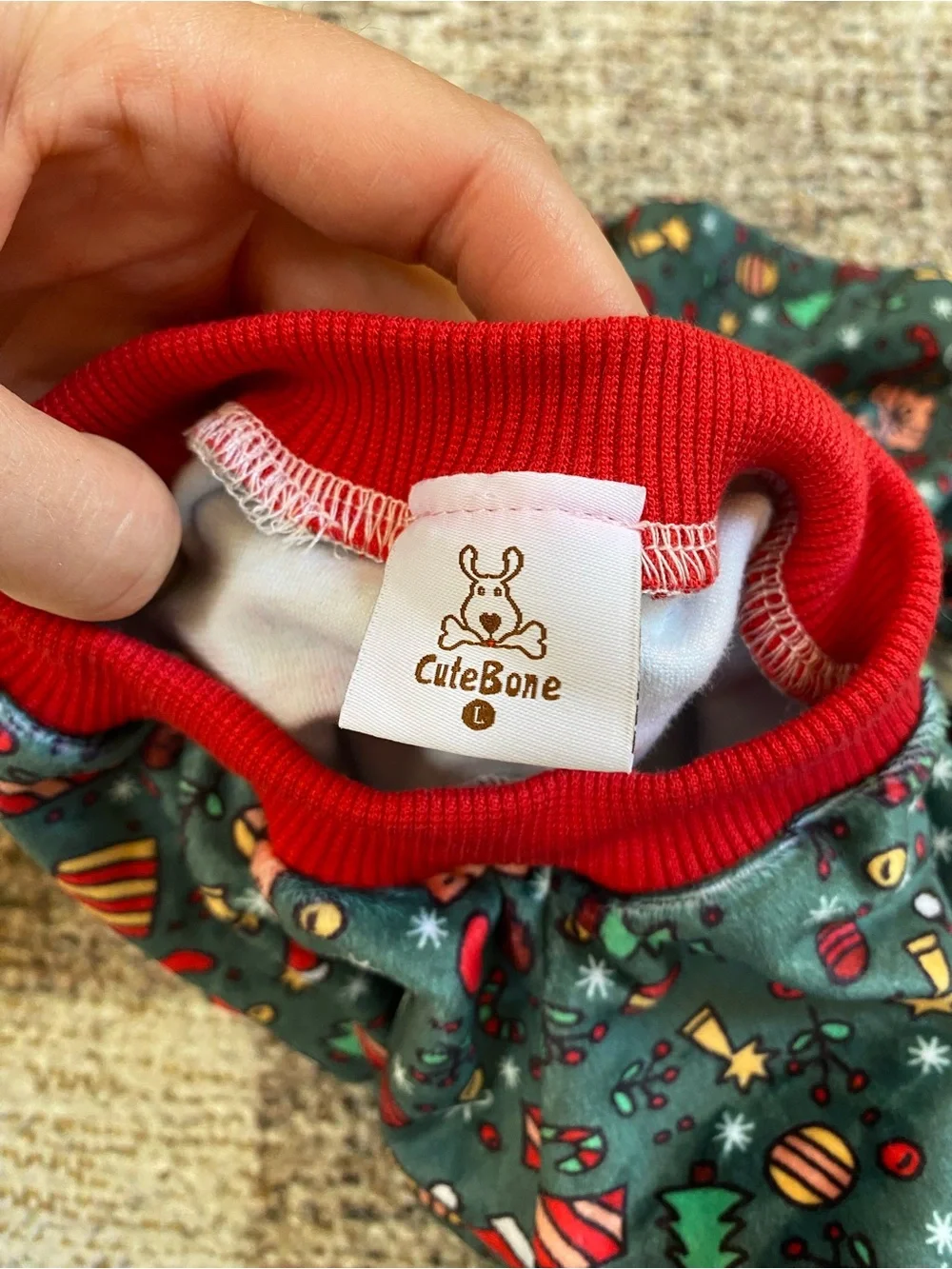 Dog Holiday Pajama Onesie
